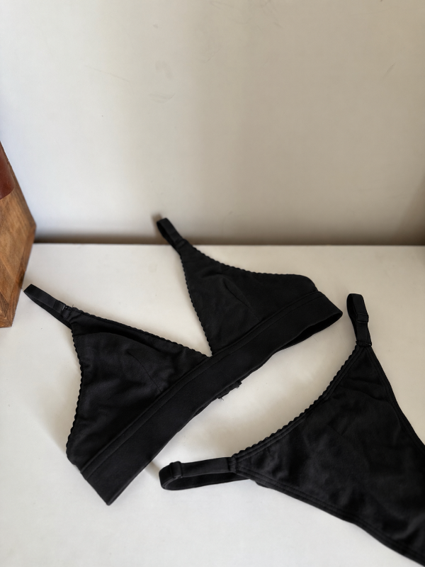 Producto - Conjunto Perla algodón negro
