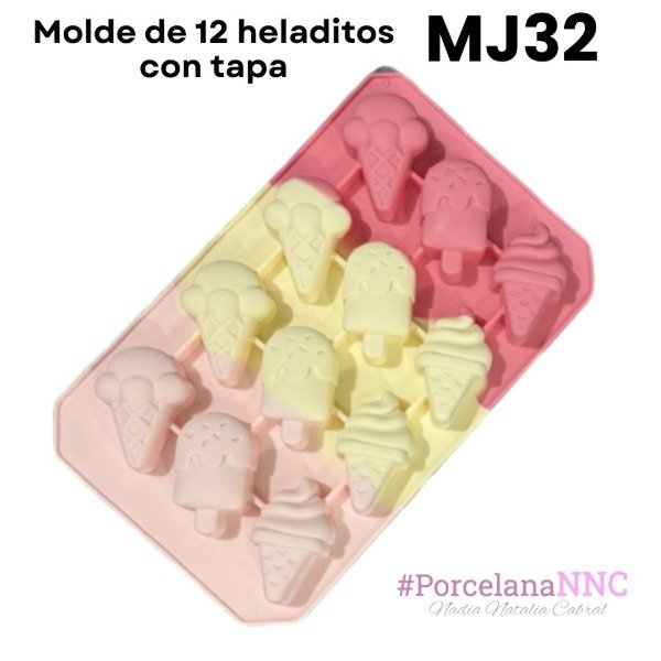Producto - Molde de 12 Heladitos con tapa MJ32