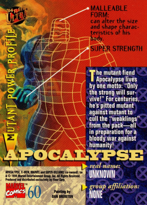 Producto - 1994 Fleer Ultra X-Men #60 - Apocalypse - 1