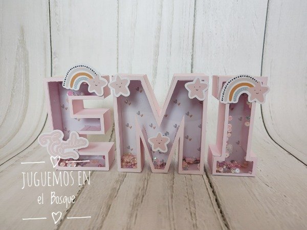 Producto - Letras / numeros con shaker, con y sin luz