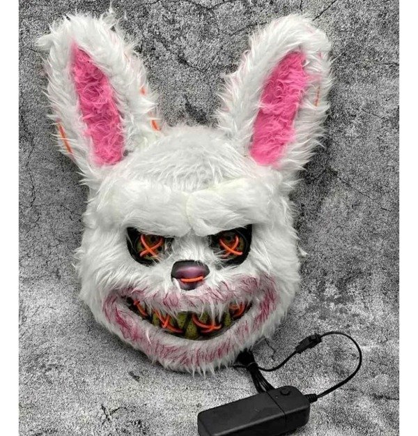 Producto - Mascara Conejo Con Luz Led Neon De Terror Halloween - 3