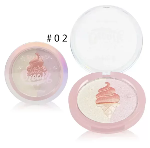 Producto - Iluminador en polvo Triple Ice Cream 02 - Saniye - 2