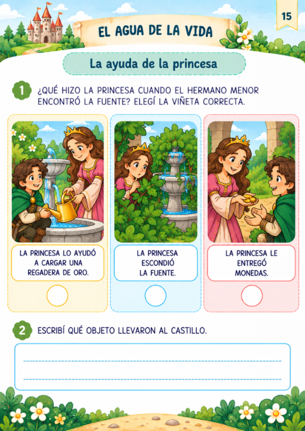 Producto - EL AGUA DE LA VIDA: Cuadernillo de comprensión lectora y escritura - 9