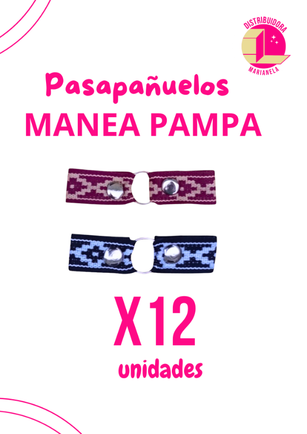 Producto - Pasapañuelos Manea Pampa - Pack x12 surtidos