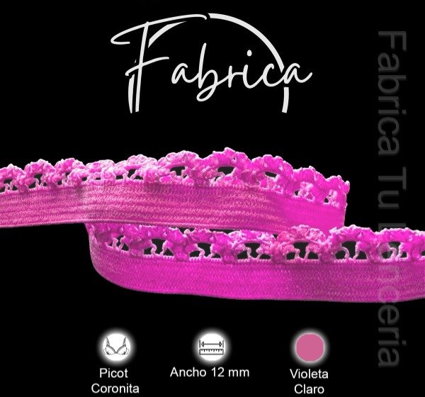 Producto - Picot Coronita Violeta Claro 12mm (1 metro)