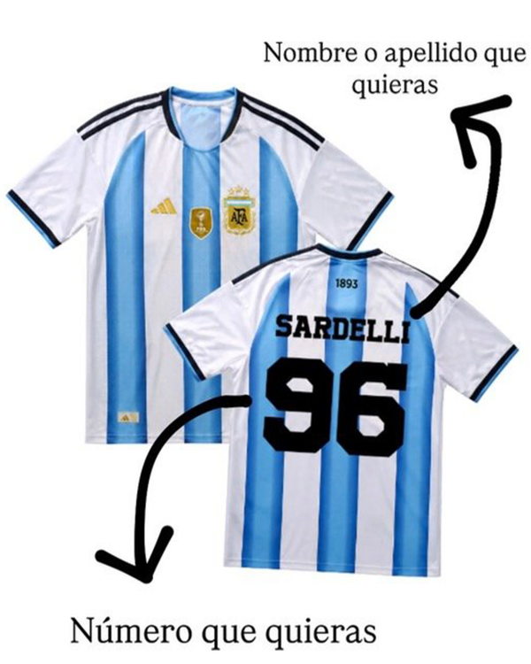 Producto - Camiseta argentina personalizada