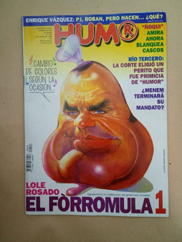 Producto - Humor #546 El fórromula 1 Menem Enrique Vázquez - Enero 1999