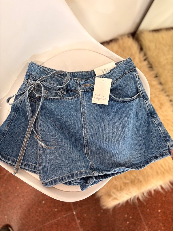 Producto - Skort c/tiras Azul