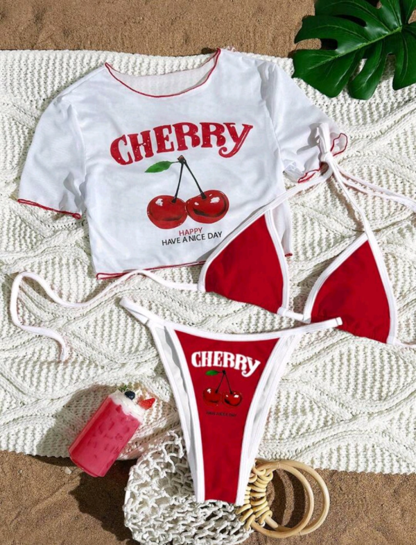 Producto - Bikini cherry 3 piezas