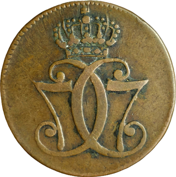 Producto - Dinamarca 1 Skilling 1771 Rey Christian VII Km#616 VF - 1