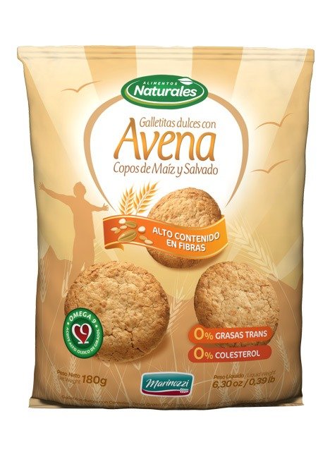 Producto - Galletitas Avena y Copos 180g. Caja x 12 u.