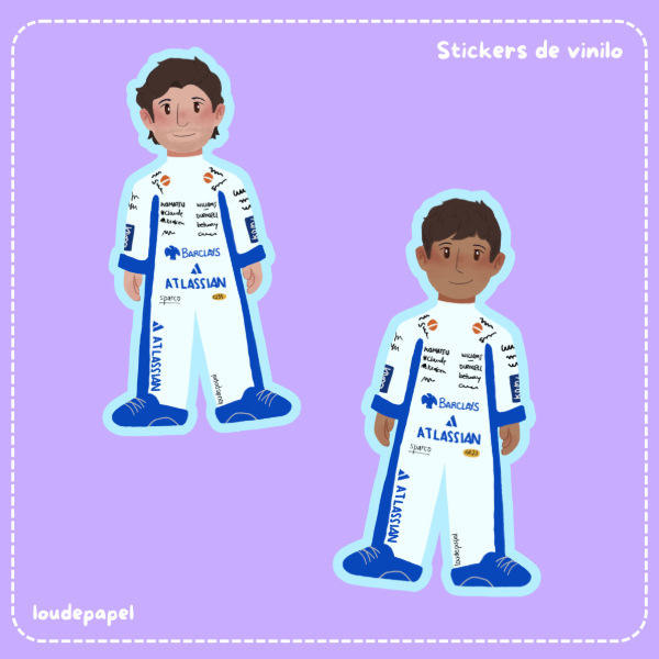 Producto - Mini Pilotos Williams - Stickers de Vinilo
