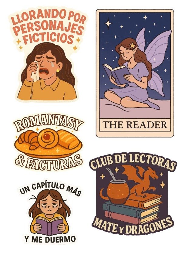 Producto - Stickers para lectoras intensas
