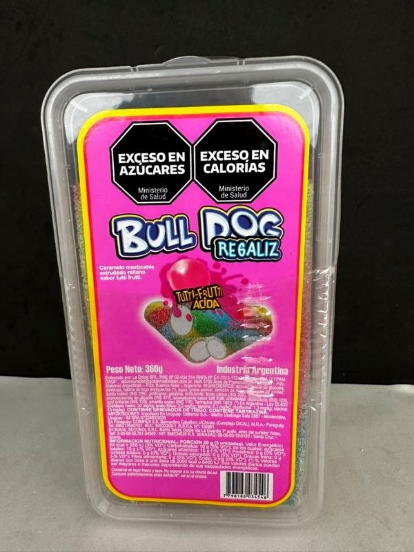 Producto - Bulldog Regaliz Tutti Fruti Ácido 360gr.