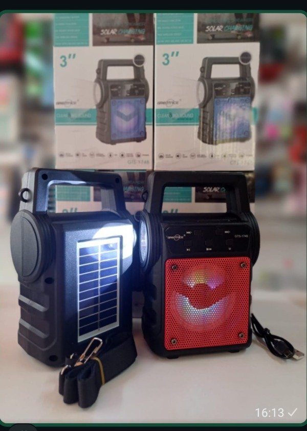 Producto - Parlante bluetooth 3 GTS-1748 solar