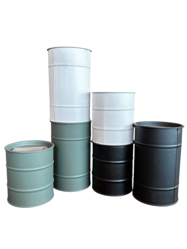 Producto - kit Latas yerba y azucar pintadas.