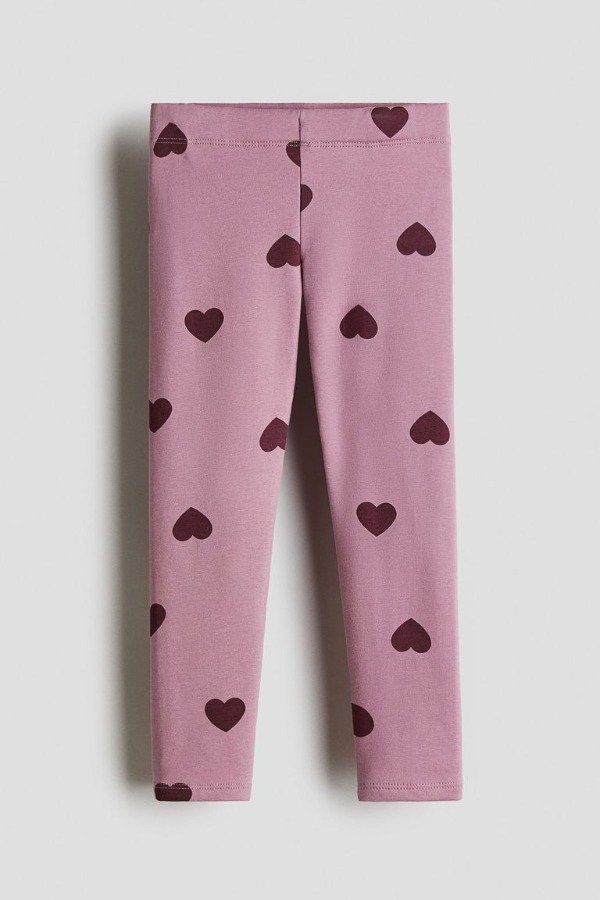Producto - Calza HyM corazones violetas frisada