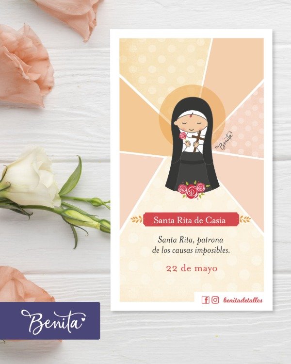 Producto - Diseño de Estampitas - Modelo Santa Rita