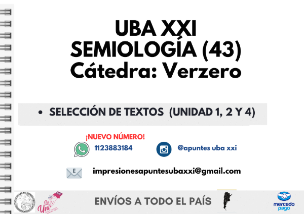 Producto - Semiología (43) - Selección de textos - Cátedra: Verzero
