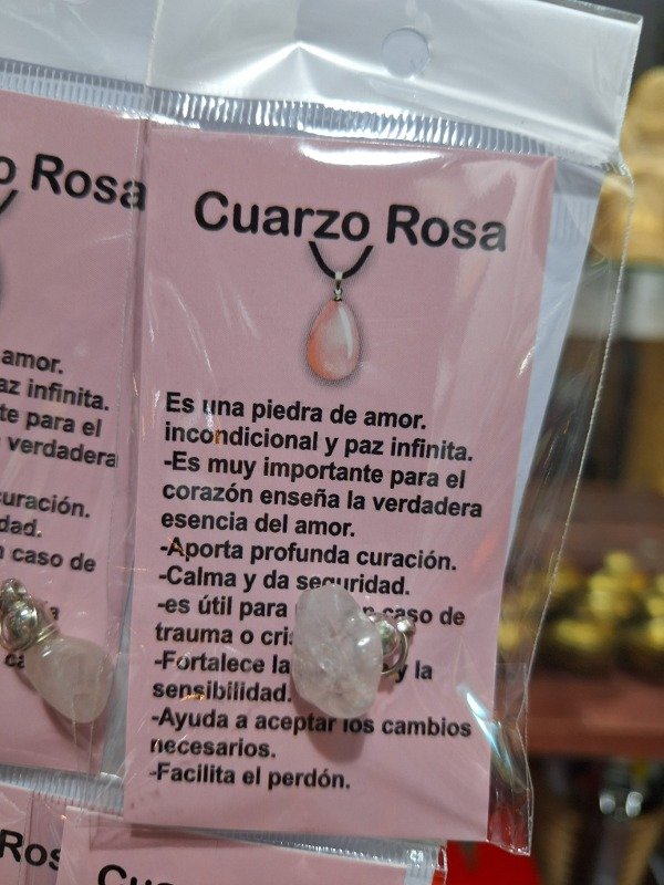 Producto - Dije Cuarzo Rosa 2 a 3cm - 2
