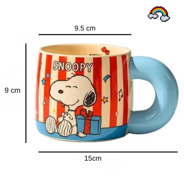 Producto - TAZA DE CERAMICA IMPORTADA RAYADA SNOOPY - 2