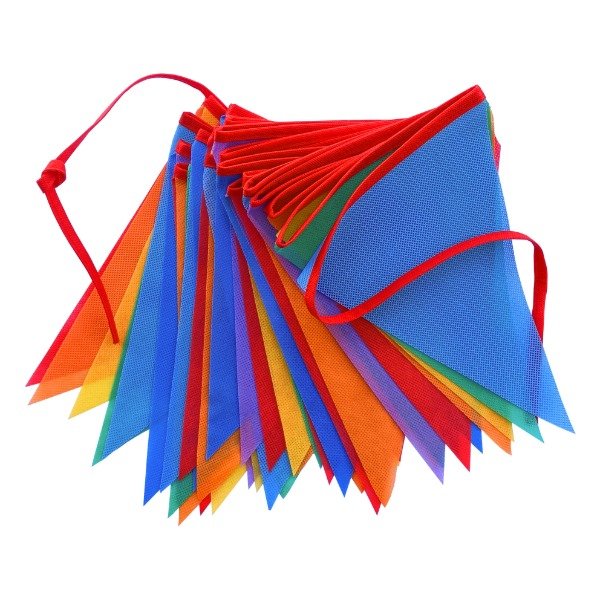 Producto - Banderines de Tela Friselina 80 g X 10 Mts!  Multicolor - 7 Colores