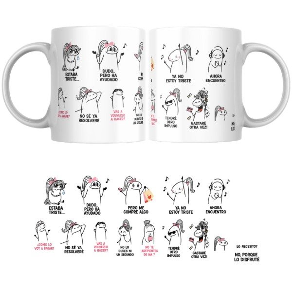 Producto - Taza -  estaba triste pero me compre algo (mujer) - 0