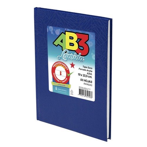 Producto - CUADERNO TAPA DURA LAPRIDA AB3 19X23,5 X 50HS