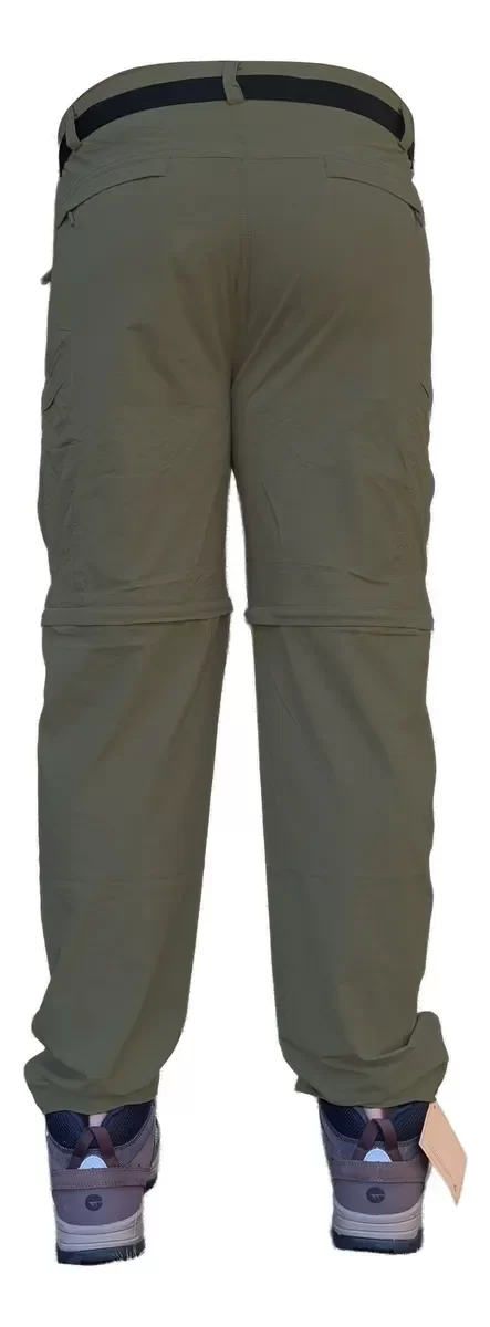 Pantalón desmontable 2 en 1 secado rápido verde — imagen 3