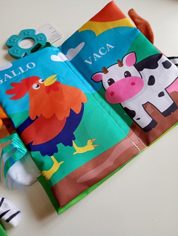 Producto - Libro de tela ANIMALES DE GRANJA con COLAS - 1