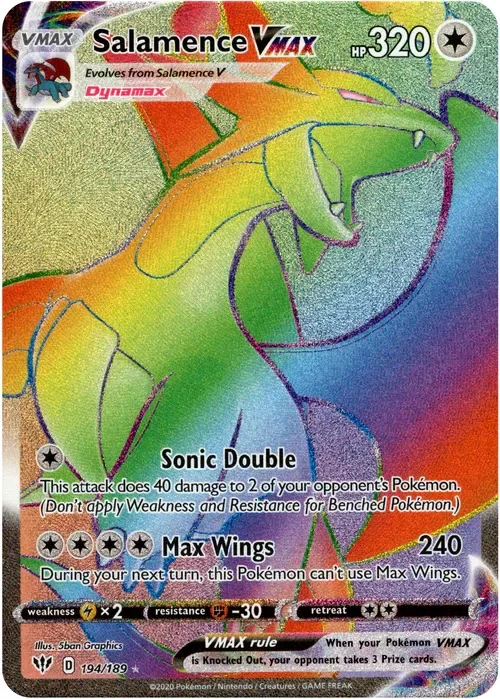 Producto - Salamence VMAX Hyper Rare - 194/189 - Darkness Ablaze - Holo
