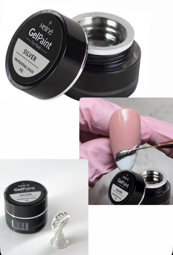 Producto - Gel paint silver Meline 5gr