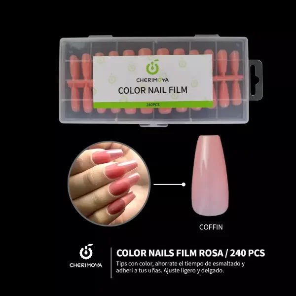 Producto - TIPS SOFT GEL CHERIMOYA COFFIN ROSA 240U