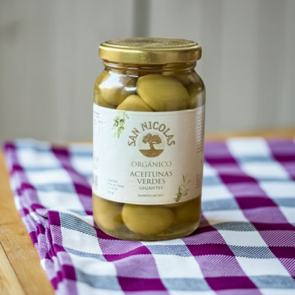 Producto - Aceitunas Verdes Descarozadas Organicas Olivares San Nicolas x 3 unidad x 250 g