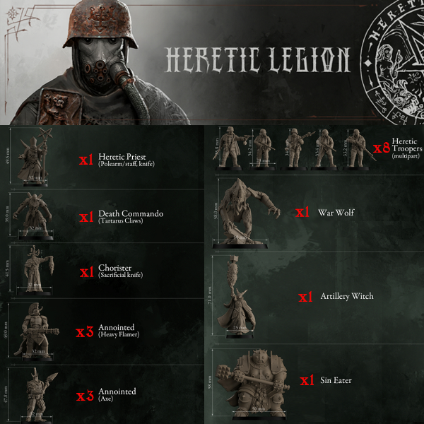 Producto - Legión Hereje - Paquete de Miniaturas de Trench Crusade