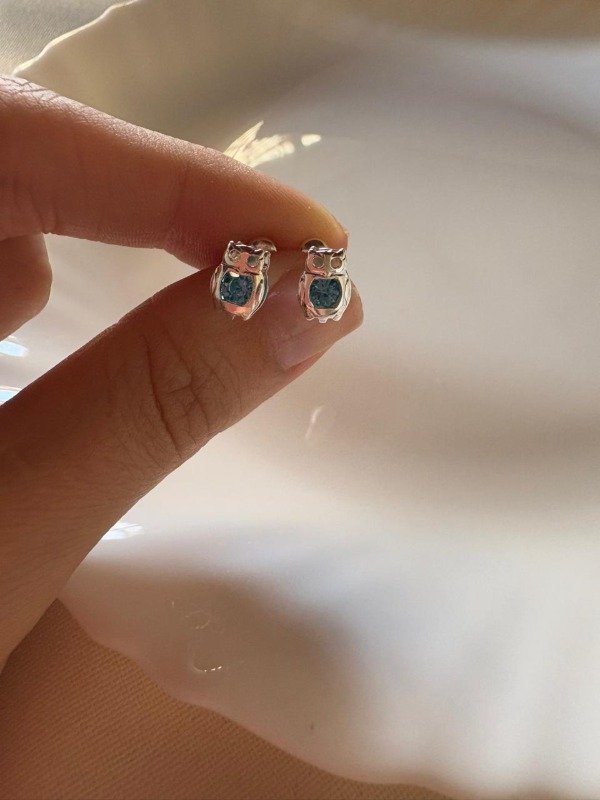 Producto - Abridores lechuza azul - Plata 925