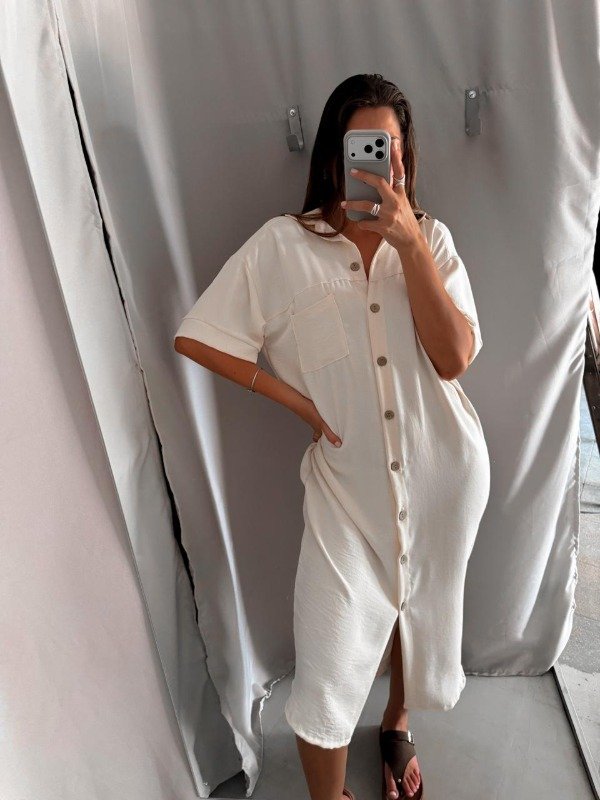 Producto - Vestido playero - Crema