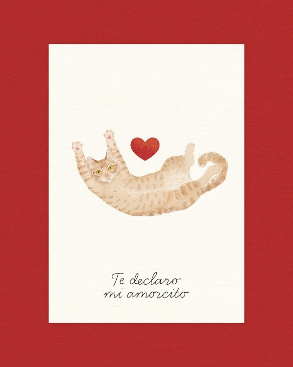 Producto - Postal Amorcitos - naranjoso