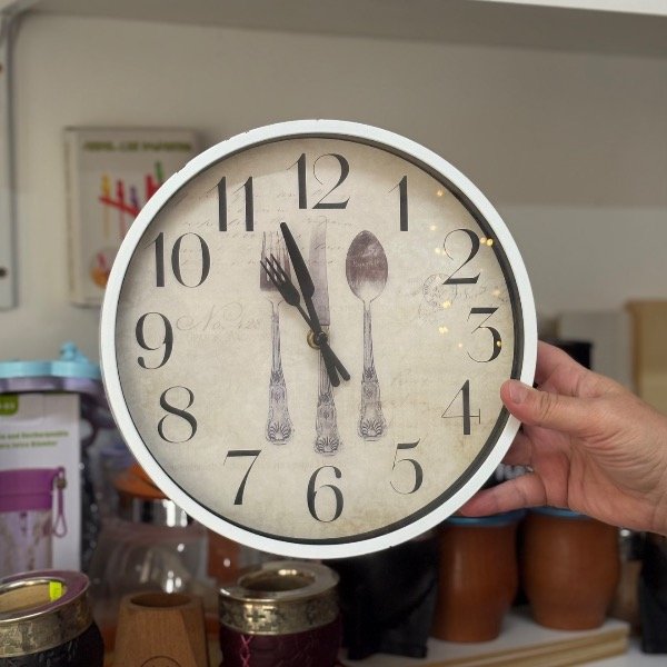 Producto - Reloj de Pared 25cm Agujas Cocina 7383