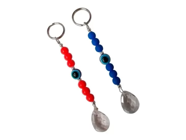 Producto - LLAVERO CRISTAL FACETADO MINI CON OJITO TURCO
