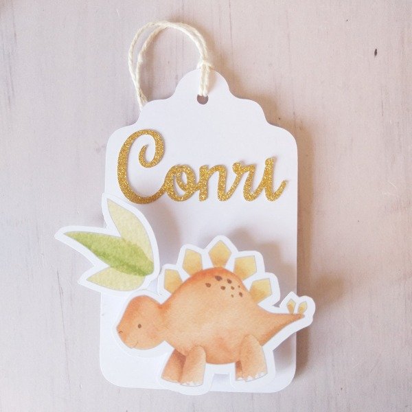 Producto - Tag 3D DINO BEBÉ ACUARELA - 1