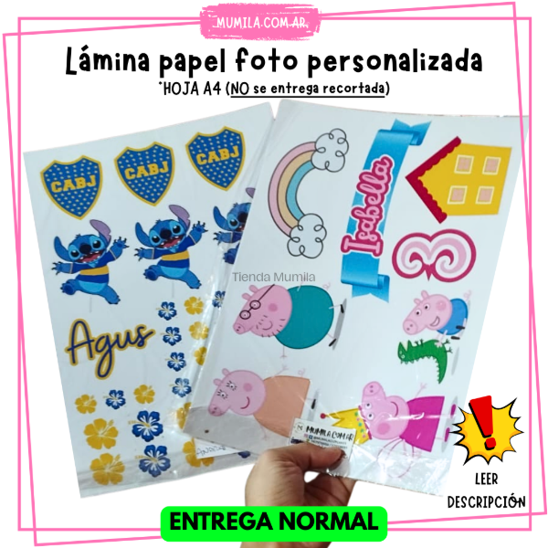 Producto - Lámina Papel foto Personalizada Tiempo de entrega NORMAL