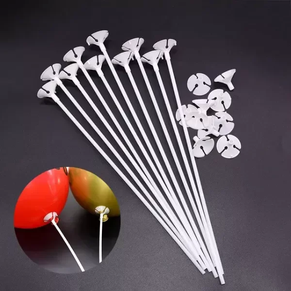 Producto - Palitos finos blancos para globos 40cms x10u