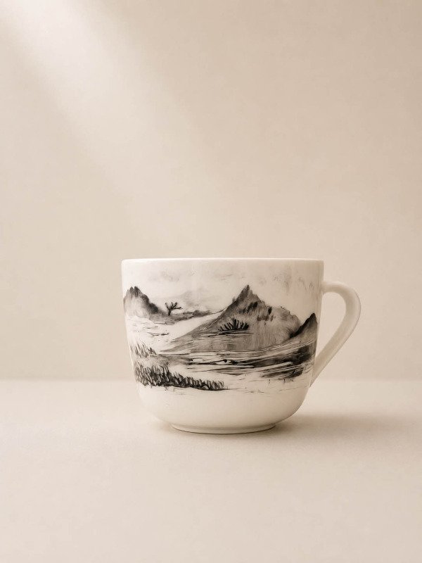 Producto - Taza Paisaje negro 2