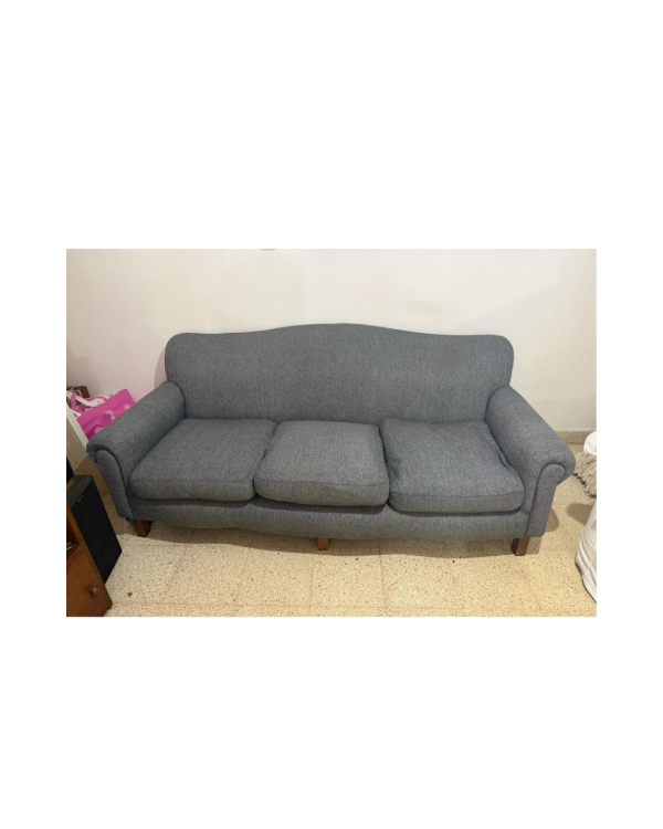 Producto - Sillón de 3 cuerpos / Almohadones rellenos de plumas / 2m de largo