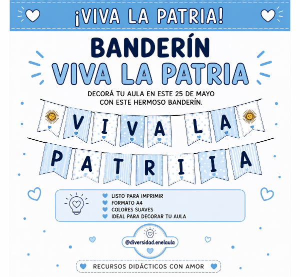 Producto - Banderín VIVA LA PATRIA