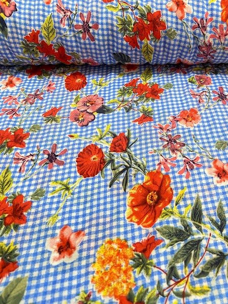 Producto - Fibrana cuadrille celeste x metro