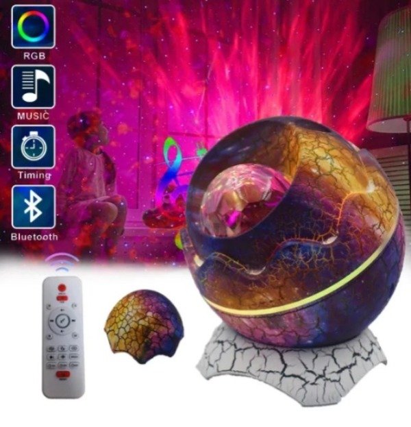 Producto - PROYECTOR PARLANTE BLUETOOTH GALAXIA HUEVO DE DINO E01-2