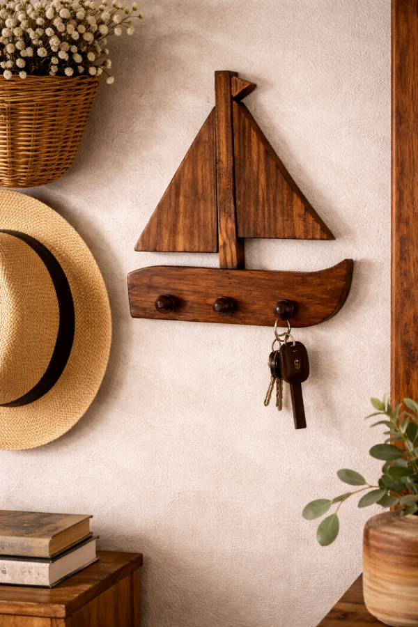 Producto - Perchero barquito de madera