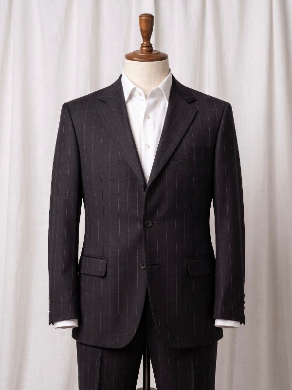 Producto - Traje Gianni Versace a Rayas Negro T. 50 - 0
